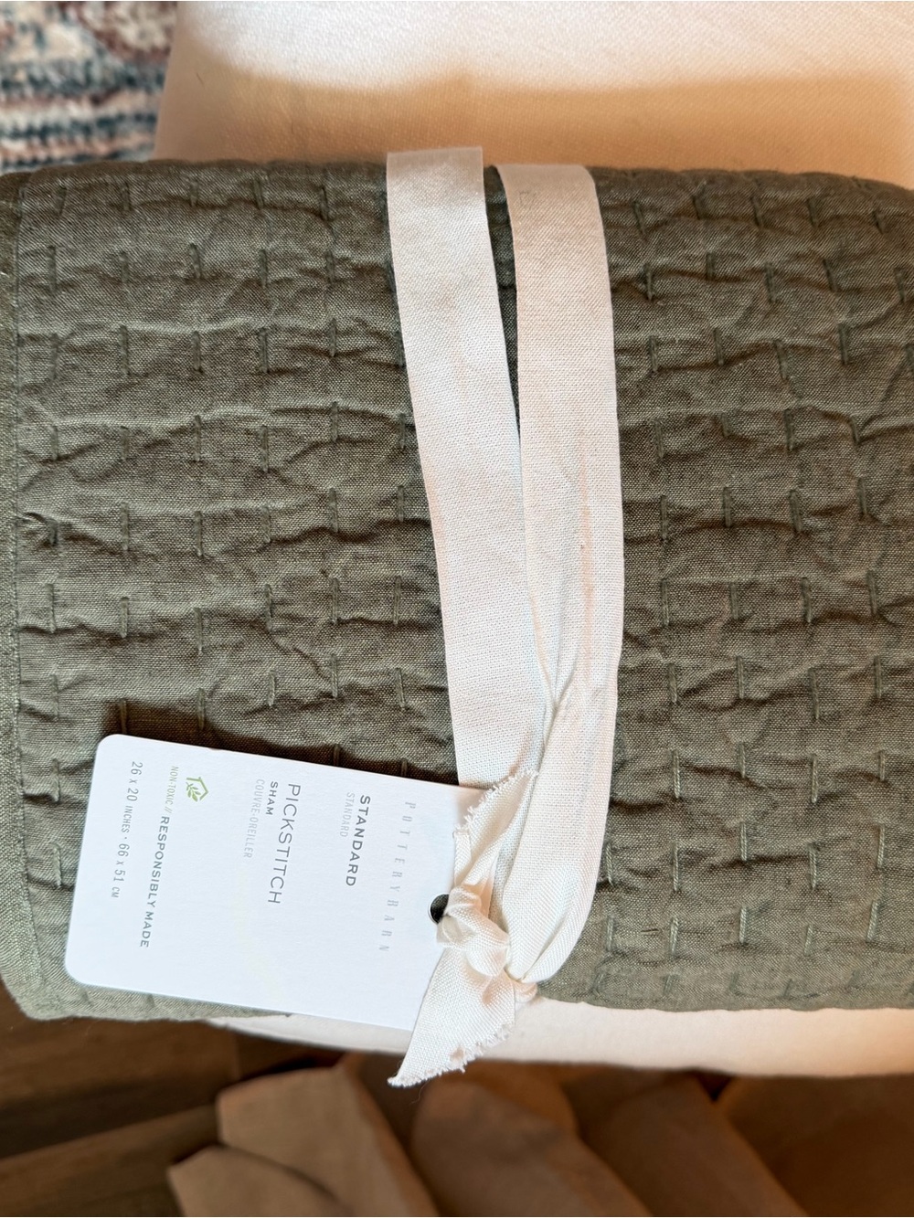 Pickstitch Quilted Standard Pillow Case